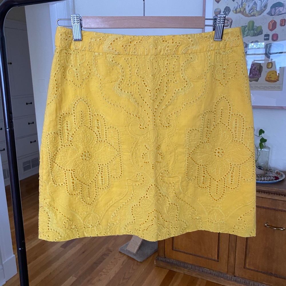 Yellow floral skirt